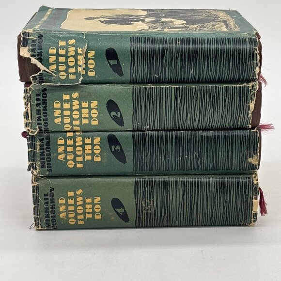 Mikhail Sholokhov And Quiet Flows the Don - Moscow 4 Volume Set - Vintage HC - Picture 1 of 5